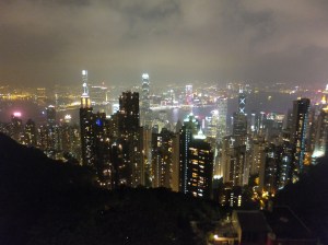 Hong Kong at night from the Peak.