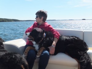 Trish and her 'reading' dogs